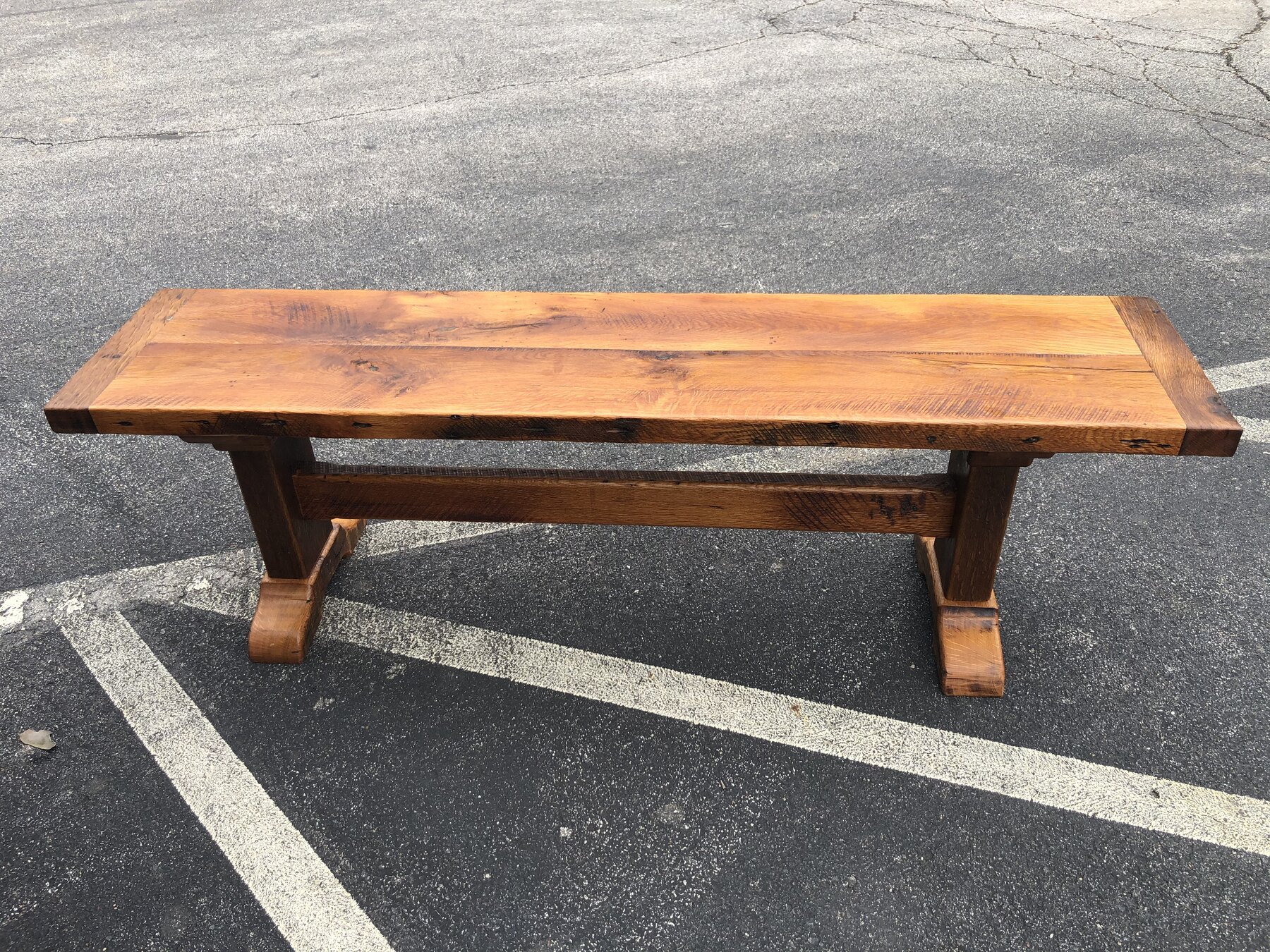 Reclaimed wood bench